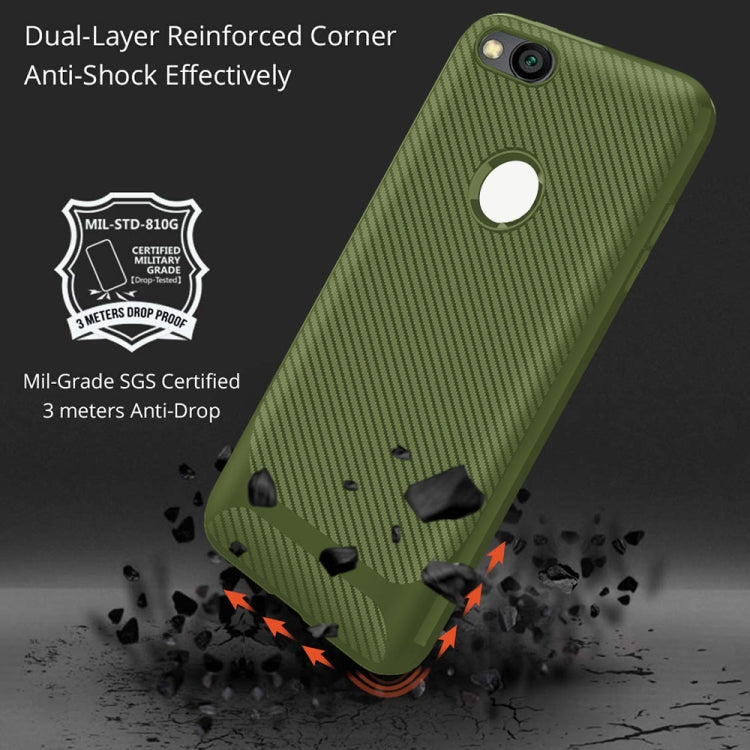 For iPhone 8 / iPhone 7 ENKAY ENK-PC026 Carbon Fiber Texture Solid Color TPU Slim Case Soft Cover