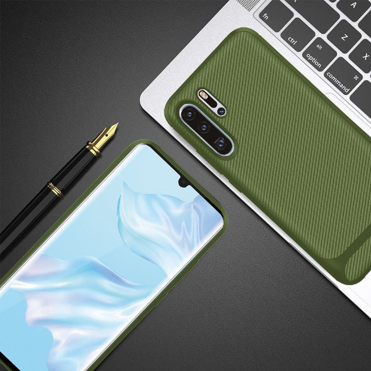 For HUAWEI P30 Pro ENKAY ENK-PC024 Carbon Fiber Texture Solid Color TPU Slim Case Soft Cover