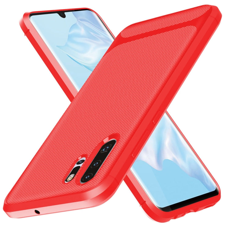 For HUAWEI P30 Pro ENKAY ENK-PC024 Carbon Fiber Texture Solid Color TPU Slim Case Soft Cover