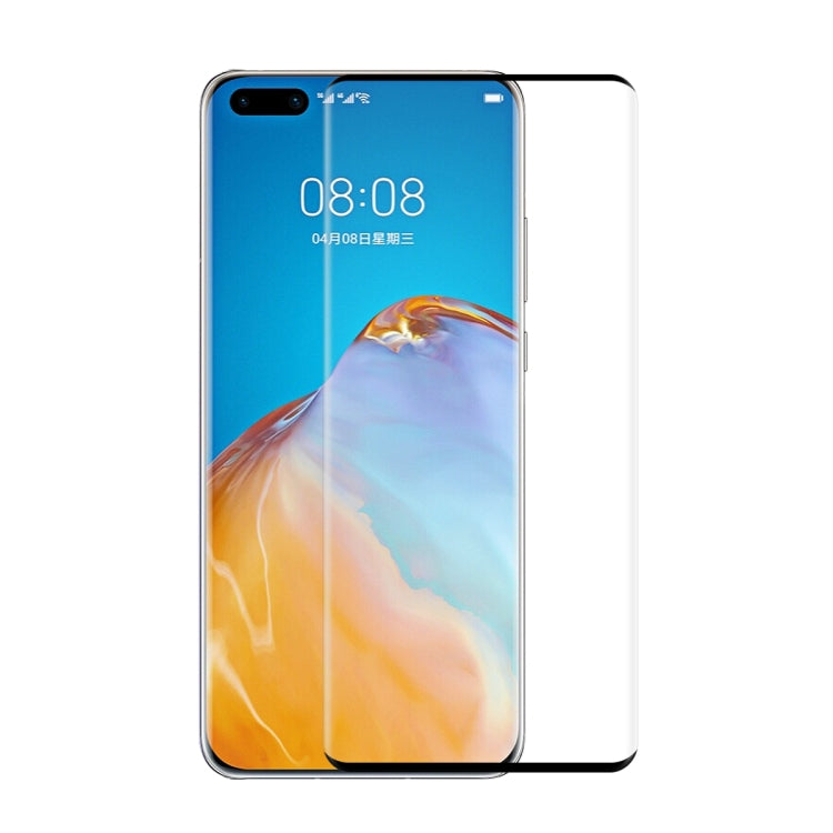 For Huawei P40 Pro ENKAY Hat-Prince 0.26mm 9H 3D Explosion-proof Full Screen Curved Heat Bending Tempered Glass Film