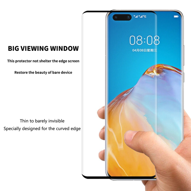 For Huawei P40 Pro ENKAY Hat-Prince 0.26mm 9H 3D Explosion-proof Full Screen Curved Heat Bending Tempered Glass Film