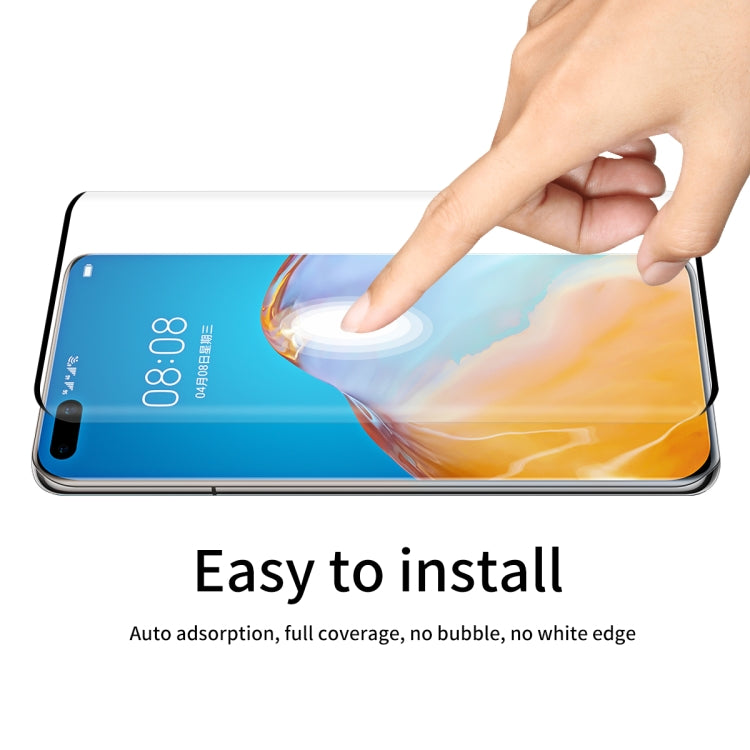 For Huawei P40 Pro ENKAY Hat-Prince 0.26mm 9H 3D Explosion-proof Full Screen Curved Heat Bending Tempered Glass Film