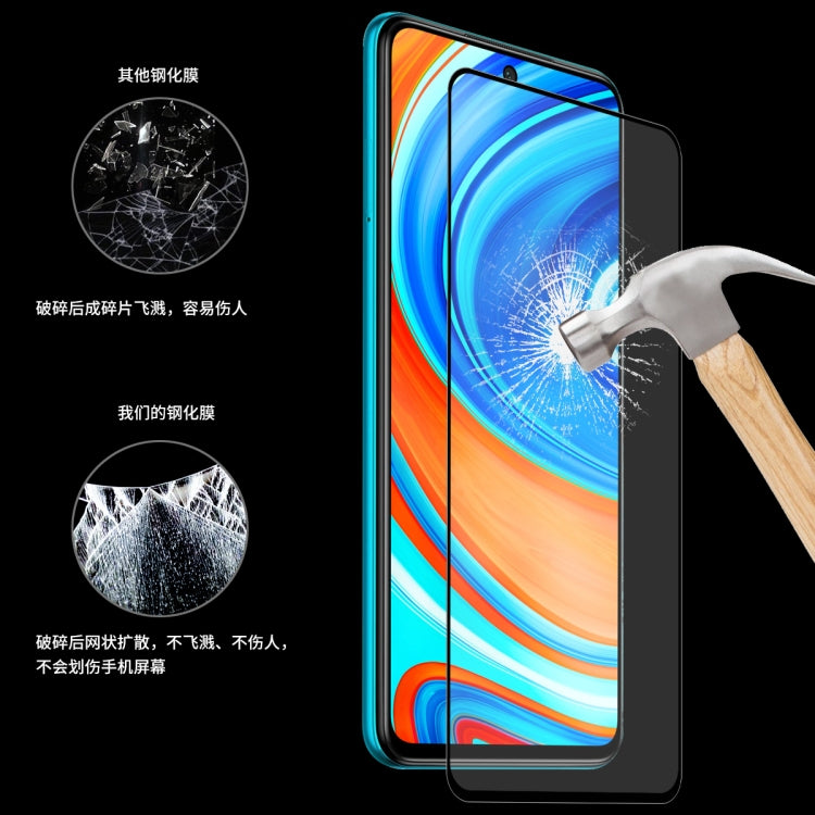 For Xiaomi Redmi Note 9  5 PCS ENKAY Hat-Prince Full Glue 0.26mm 9H 2.5D Tempered Glass Full Coverage Film