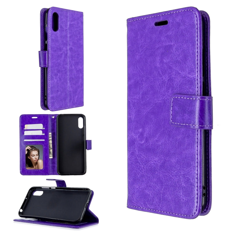 For Huawei Y6 Pro (2019)  Crazy Horse Texture Horizontal Flip Leather Case with Holder & Card Slots & Wallet & Photo Frame