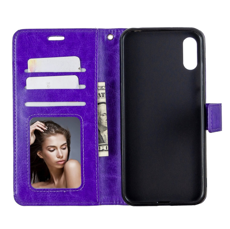 For Huawei Y6 Pro (2019)  Crazy Horse Texture Horizontal Flip Leather Case with Holder & Card Slots & Wallet & Photo Frame