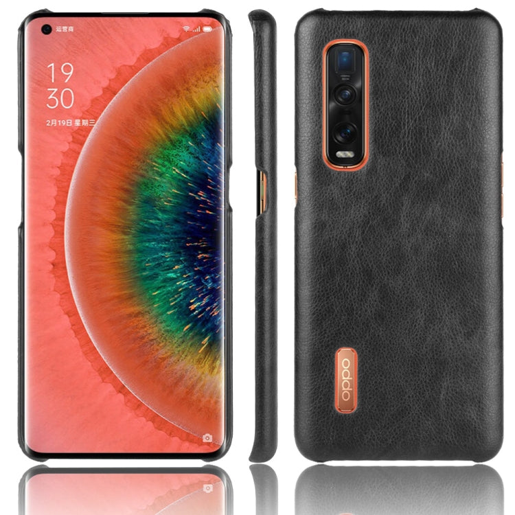 For Oppo Find X2 Pro Shockproof Litchi Texture PC + PU Case