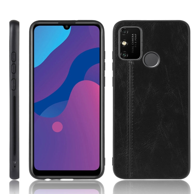 For Huawei Honor 9A Shockproof Sewing Cow Pattern Skin PC + PU + TPU Case