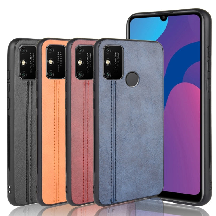 For Huawei Honor 9A Shockproof Sewing Cow Pattern Skin PC + PU + TPU Case