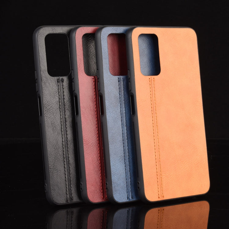 For Huawei Honor 30S Shockproof Sewing Cow Pattern Skin PC + PU + TPU Case