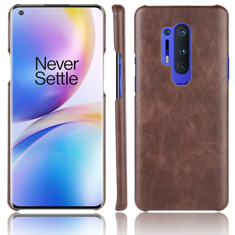 For OnePlus 8 Pro Shockproof Litchi Texture PC + PU Case