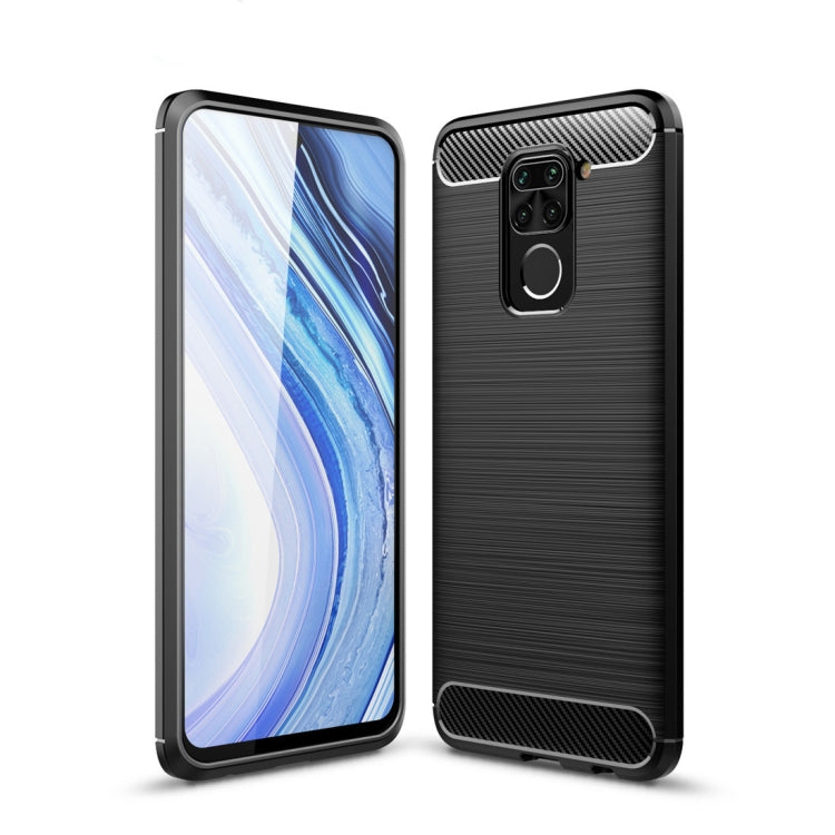 For Xiaomi Redmi Note 9 Brushed Texture Carbon Fiber TPU Case