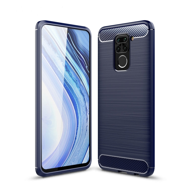 For Xiaomi Redmi Note 9 Brushed Texture Carbon Fiber TPU Case