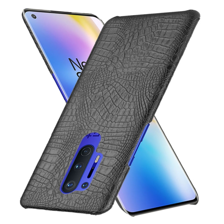 For OnePlus 8 Pro Shockproof Crocodile Texture PC + PU Case