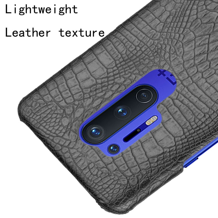 For OnePlus 8 Pro Shockproof Crocodile Texture PC + PU Case
