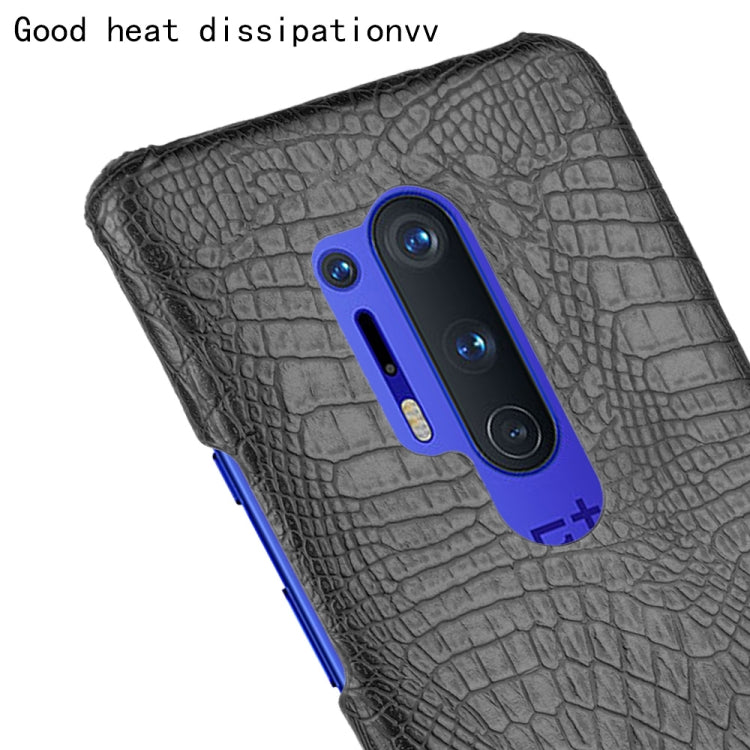 For OnePlus 8 Pro Shockproof Crocodile Texture PC + PU Case