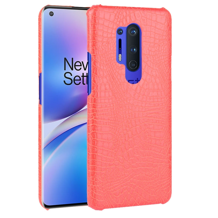 For OnePlus 8 Pro Shockproof Crocodile Texture PC + PU Case