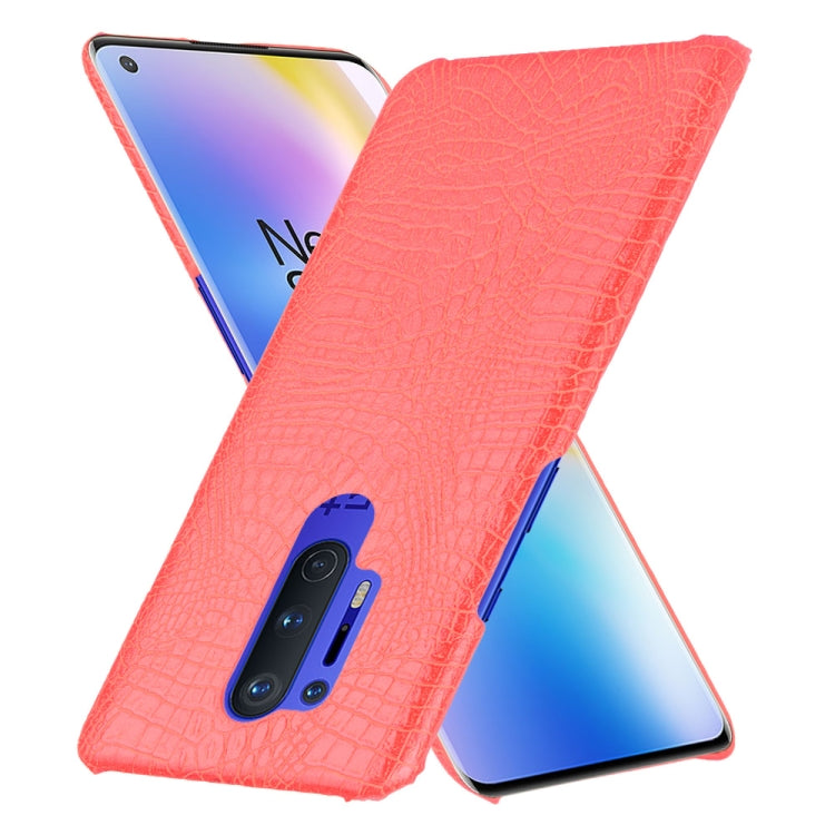 For OnePlus 8 Pro Shockproof Crocodile Texture PC + PU Case