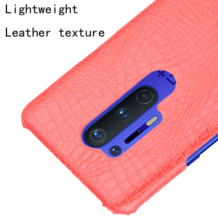 For OnePlus 8 Pro Shockproof Crocodile Texture PC + PU Case
