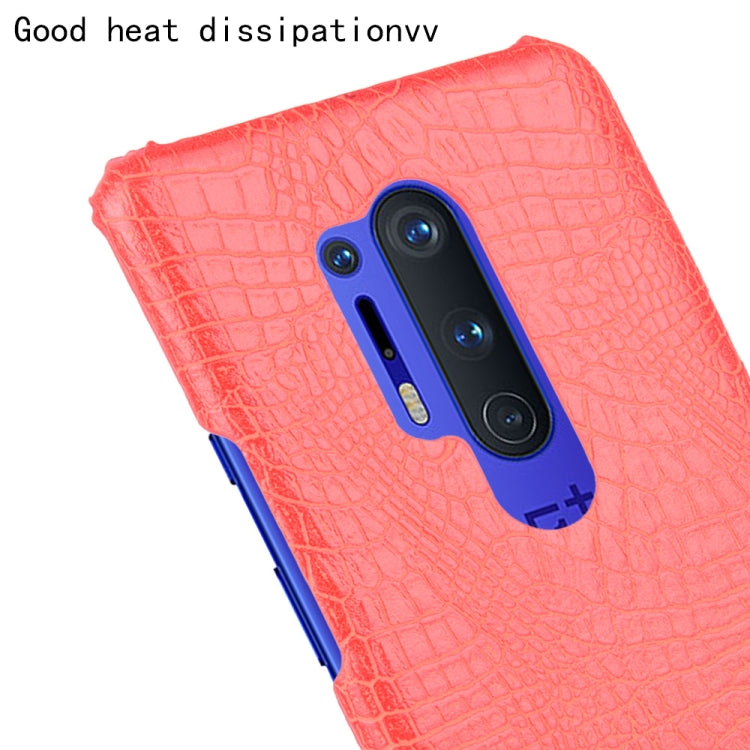 For OnePlus 8 Pro Shockproof Crocodile Texture PC + PU Case