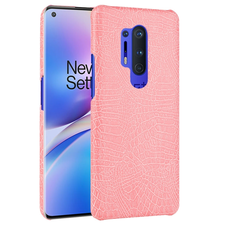 For OnePlus 8 Pro Shockproof Crocodile Texture PC + PU Case
