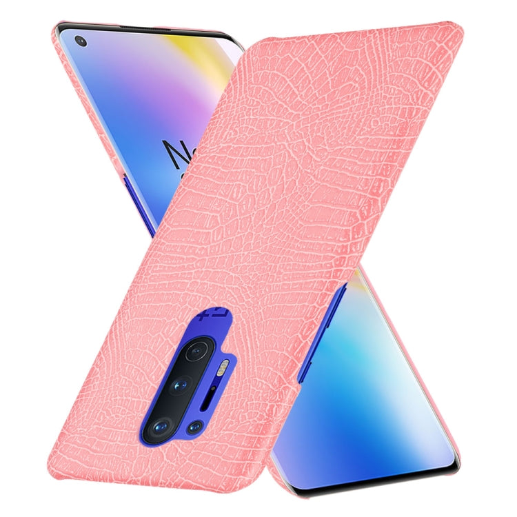 For OnePlus 8 Pro Shockproof Crocodile Texture PC + PU Case