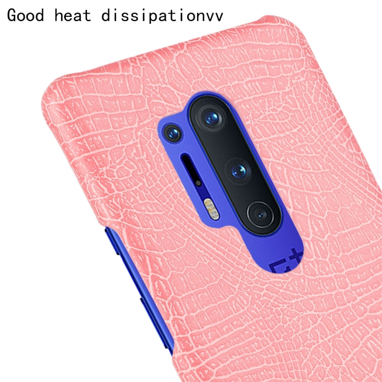 For OnePlus 8 Pro Shockproof Crocodile Texture PC + PU Case