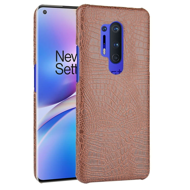 For OnePlus 8 Pro Shockproof Crocodile Texture PC + PU Case