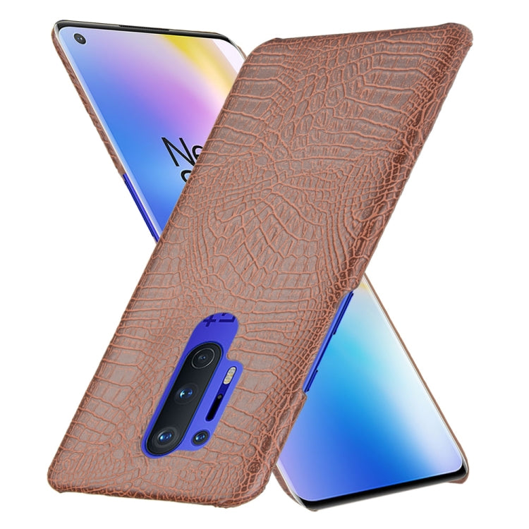 For OnePlus 8 Pro Shockproof Crocodile Texture PC + PU Case