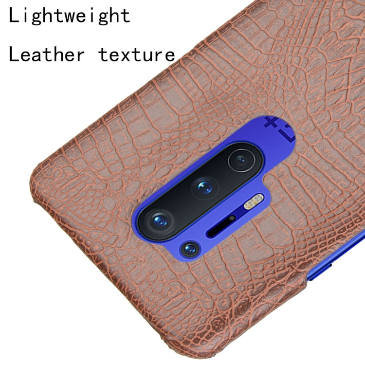 For OnePlus 8 Pro Shockproof Crocodile Texture PC + PU Case