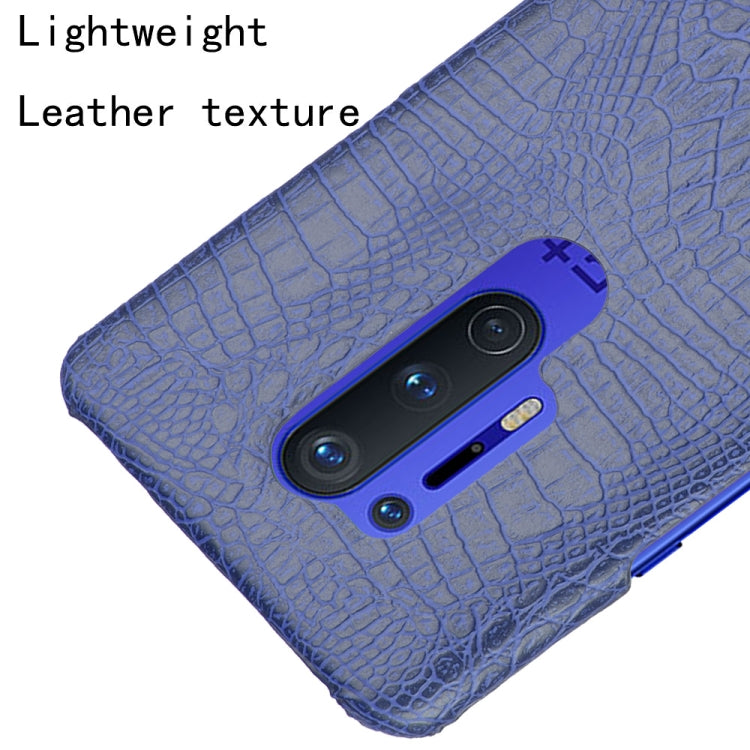 For OnePlus 8 Pro Shockproof Crocodile Texture PC + PU Case