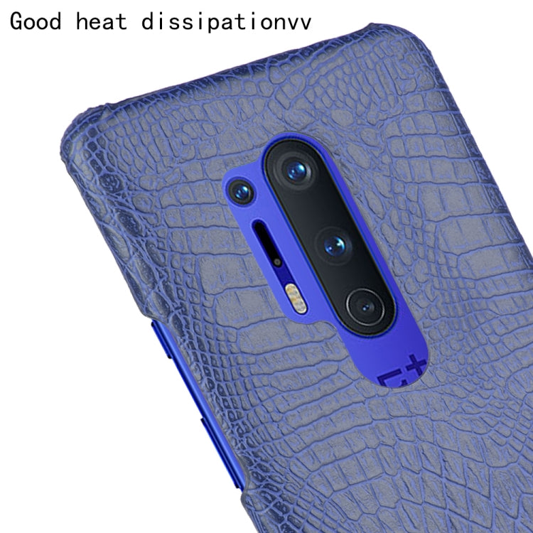 For OnePlus 8 Pro Shockproof Crocodile Texture PC + PU Case
