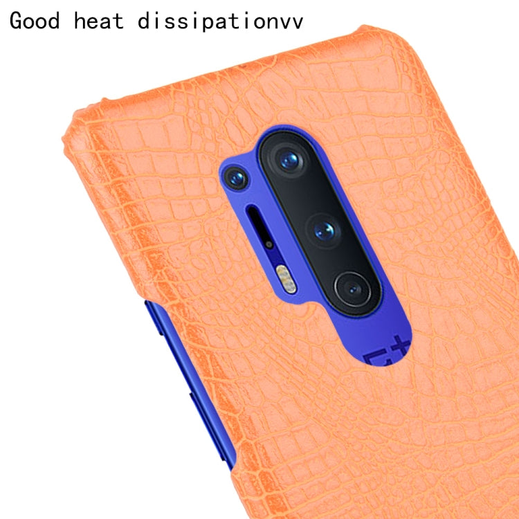 For OnePlus 8 Pro Shockproof Crocodile Texture PC + PU Case