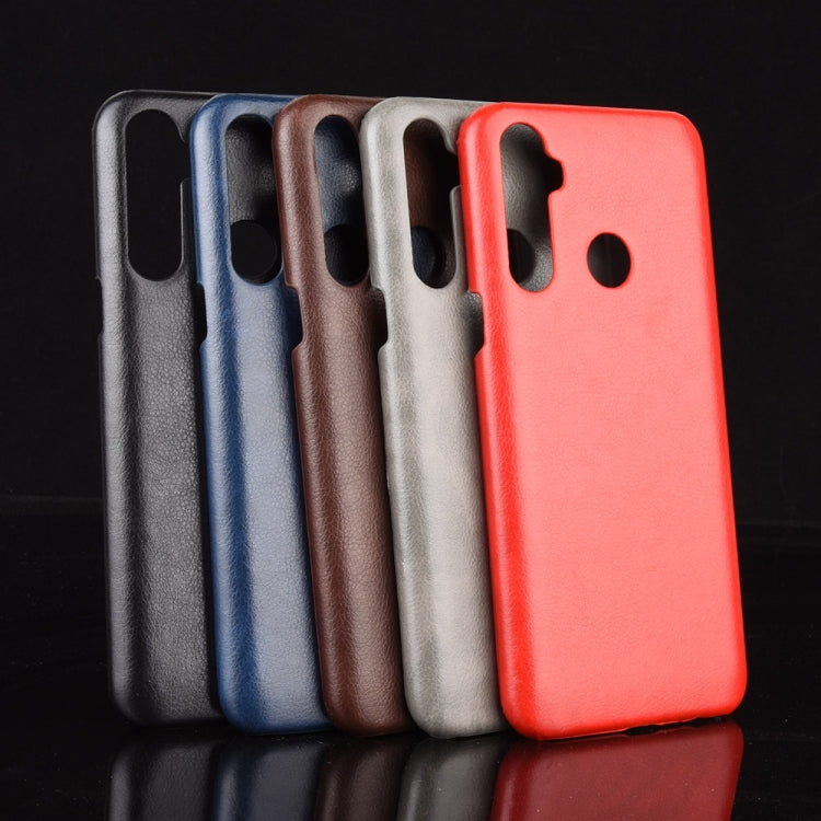 For Oppo Realme C3 (3 cameras) Shockproof Litchi Texture PC + PU Case