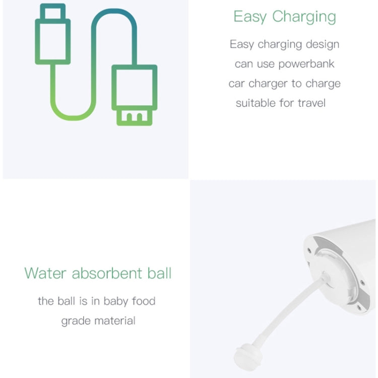 Wireless Water Floss Cleaner Portable 1400mAh USB-Rechargeable Water Flosser IPX7 Waterproof Oral Irrigator, Water Tank Capacity: 300ML