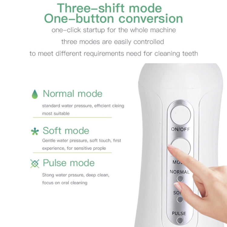 Wireless Water Floss Cleaner Portable 1400mAh USB-Rechargeable Water Flosser IPX7 Waterproof Oral Irrigator, Water Tank Capacity: 300ML