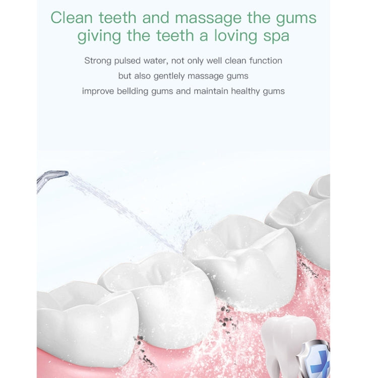 Wireless Water Floss Cleaner Portable 1400mAh USB-Rechargeable Water Flosser IPX7 Waterproof Oral Irrigator, Water Tank Capacity: 300ML