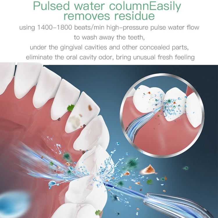 Wireless Water Floss Cleaner Portable 1400mAh USB-Rechargeable Water Flosser IPX7 Waterproof Oral Irrigator, Water Tank Capacity: 300ML