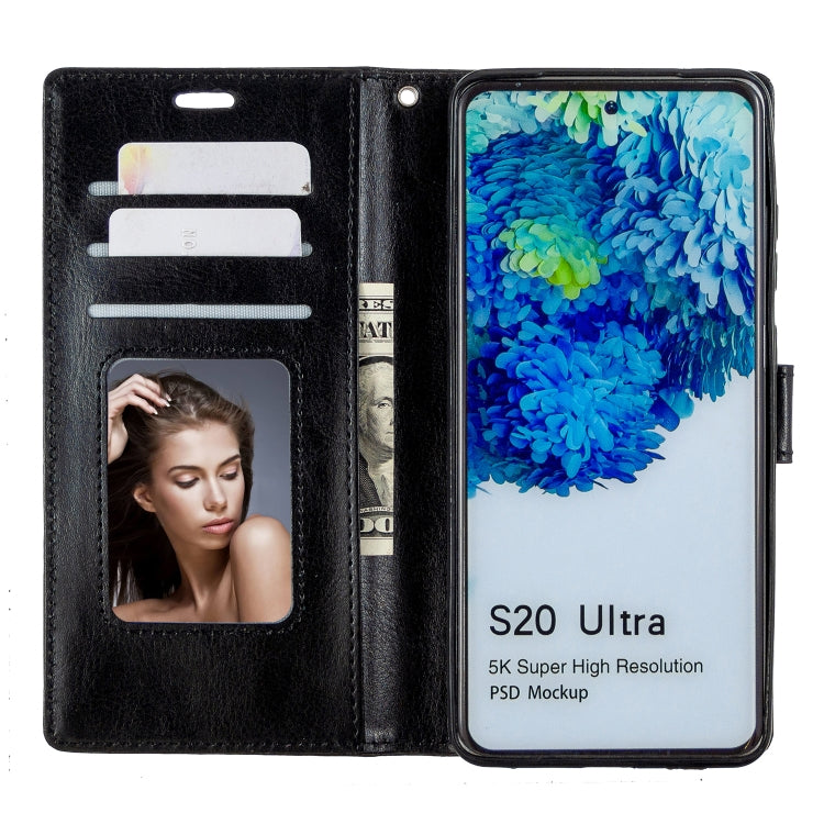 For Galaxy S20 Ultra Crazy Horse Texture Horizontal Flip Leather Case with Holder & Card Slots & Wallet & Photo Frame