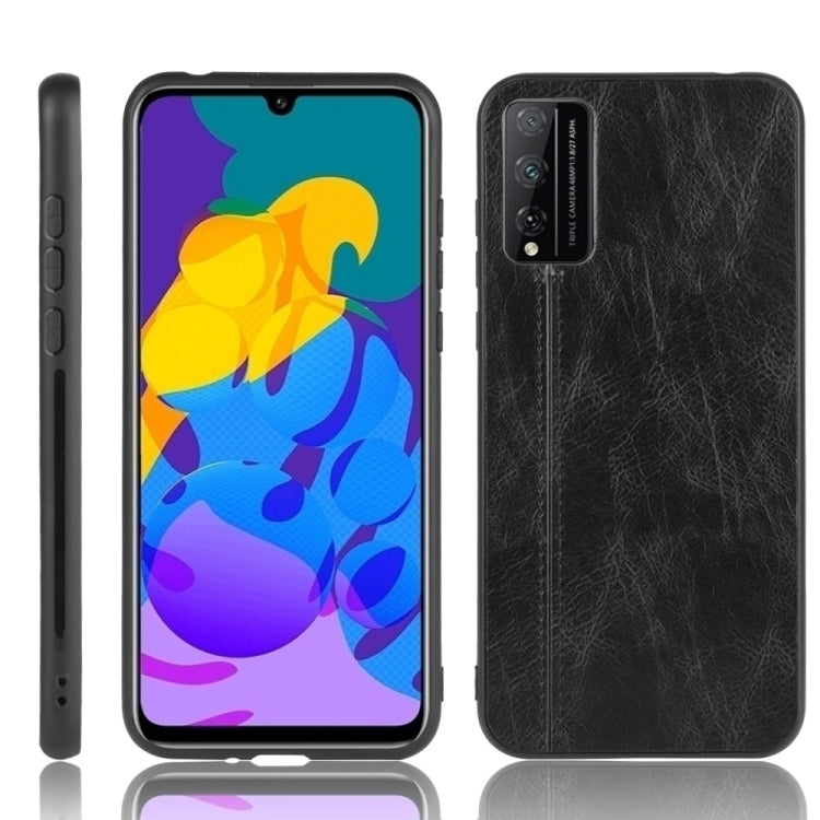 For Huawei Honor Play 4T Pro Shockproof Sewing Cow Pattern Skin PC + PU + TPU Case