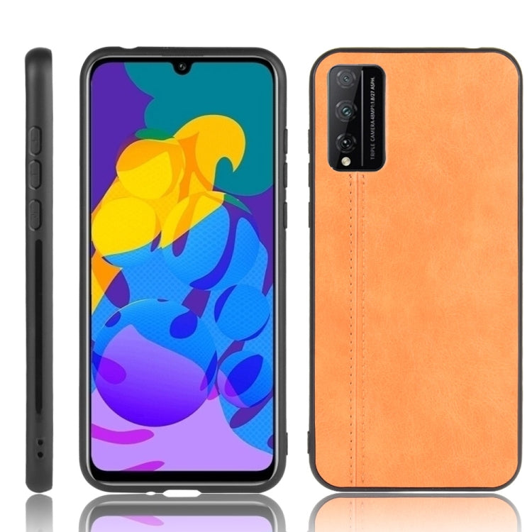 For Huawei Honor Play 4T Pro Shockproof Sewing Cow Pattern Skin PC + PU + TPU Case