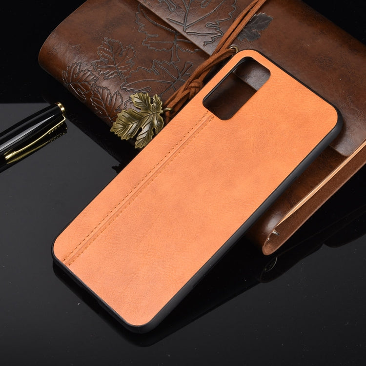 For Huawei Honor Play 4T Pro Shockproof Sewing Cow Pattern Skin PC + PU + TPU Case