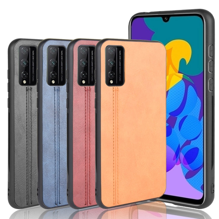 For Huawei Honor Play 4T Pro Shockproof Sewing Cow Pattern Skin PC + PU + TPU Case