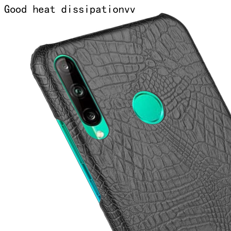For Huawei P40 lite E/Y7p Shockproof Shockproof Crocodile Texture PC + PU Case