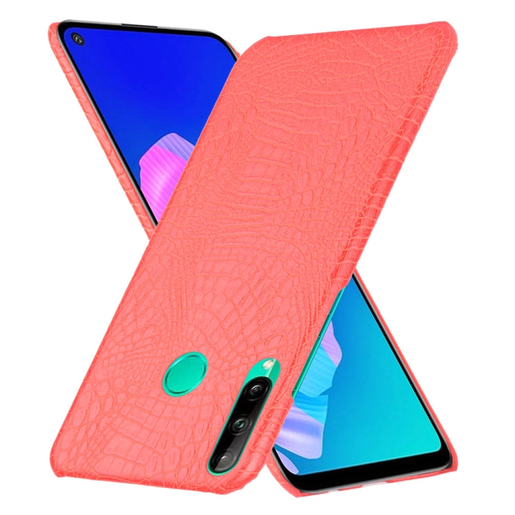 For Huawei P40 lite E/Y7p Shockproof Shockproof Crocodile Texture PC + PU Case