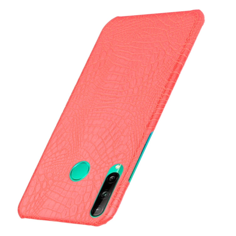 For Huawei P40 lite E/Y7p Shockproof Shockproof Crocodile Texture PC + PU Case