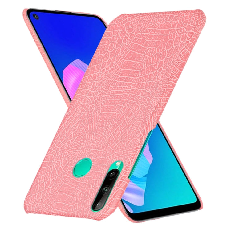For Huawei P40 lite E/Y7p Shockproof Shockproof Crocodile Texture PC + PU Case