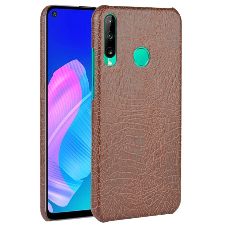 For Huawei P40 lite E/Y7p Shockproof Shockproof Crocodile Texture PC + PU Case