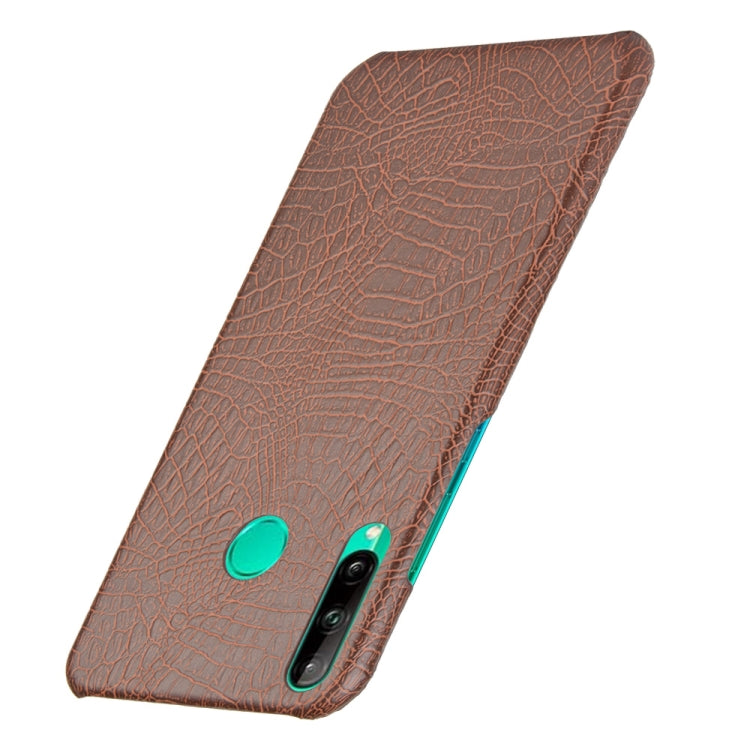 For Huawei P40 lite E/Y7p Shockproof Shockproof Crocodile Texture PC + PU Case