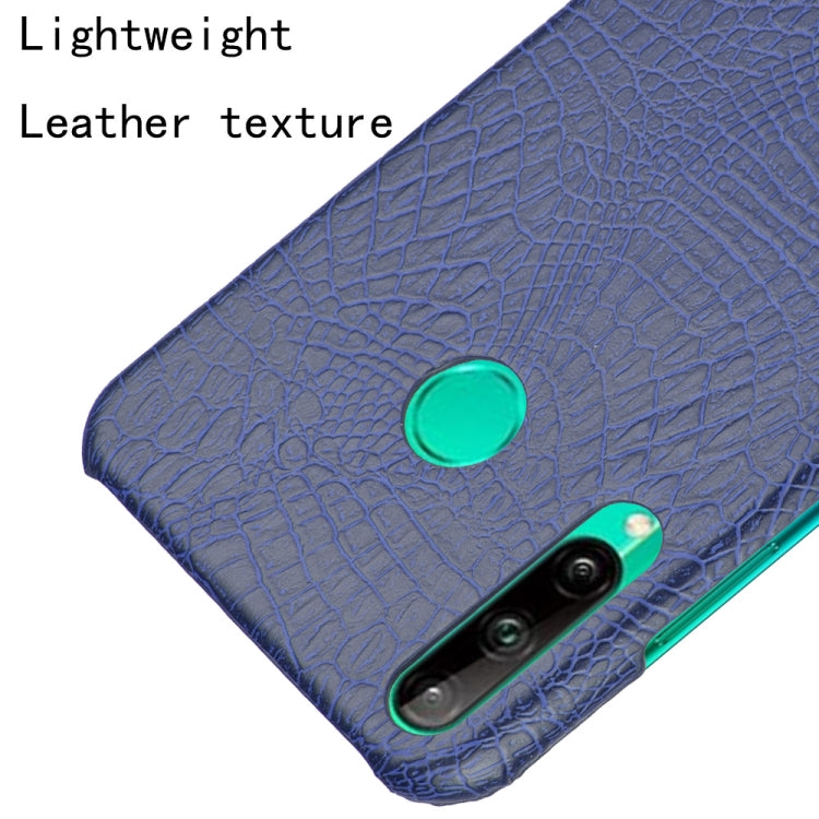 For Huawei P40 lite E/Y7p Shockproof Shockproof Crocodile Texture PC + PU Case