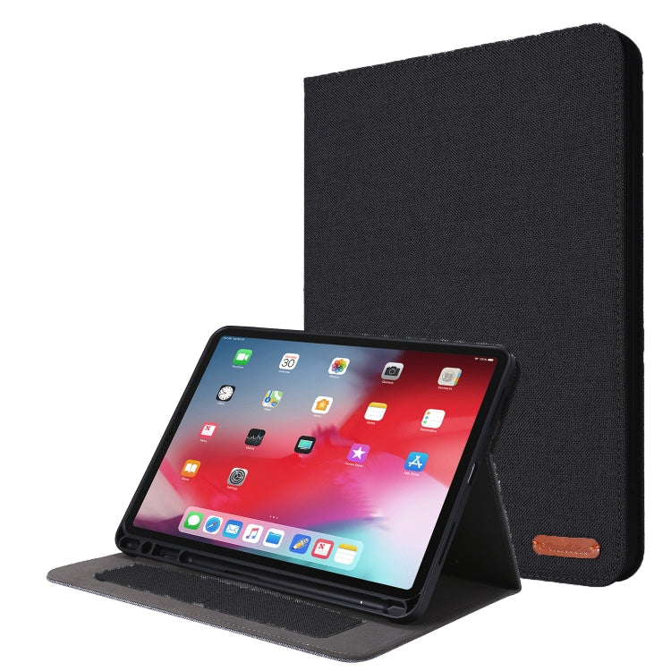 For iPad Pro 11(2020) Horizontal Flip TPU + Fabric PU Leather Protective Tablet Case with Name Card Clip